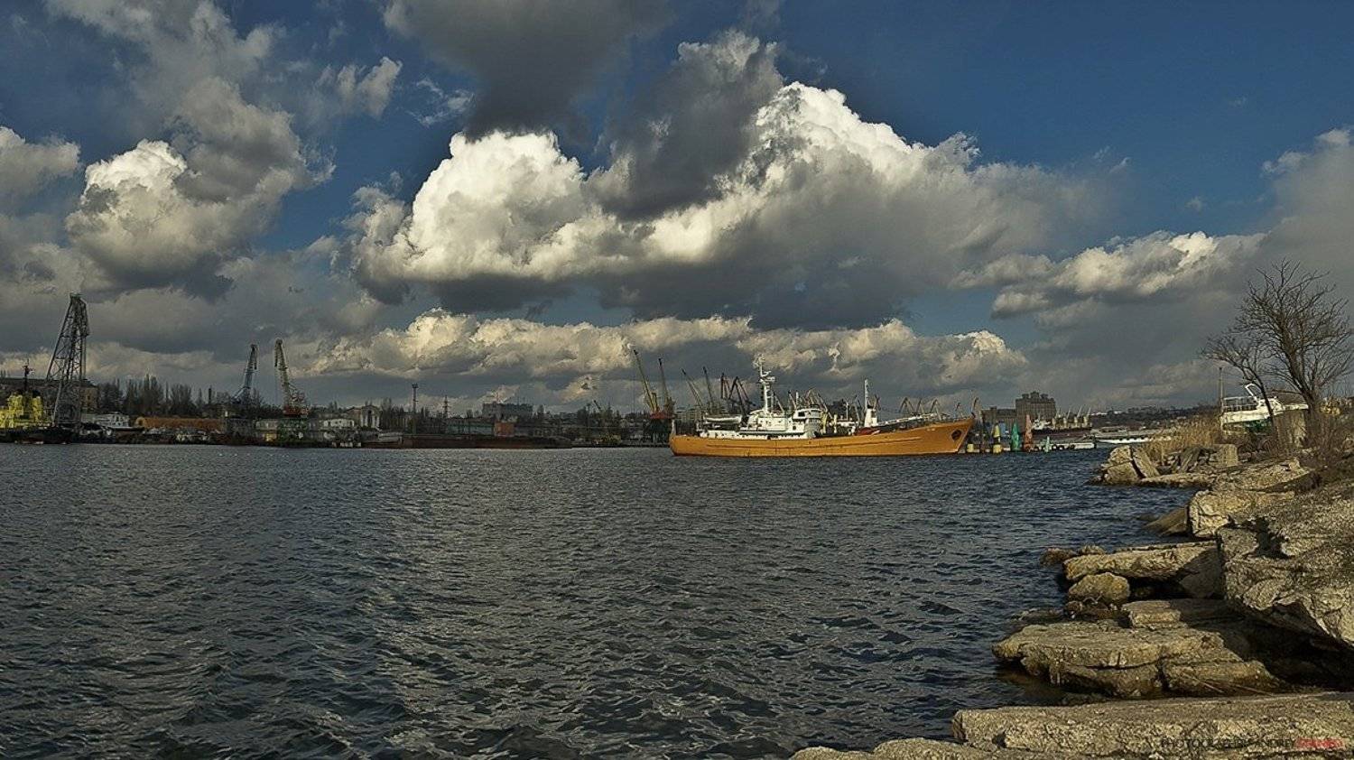 станко весна облака небо порт, Андрей Станко