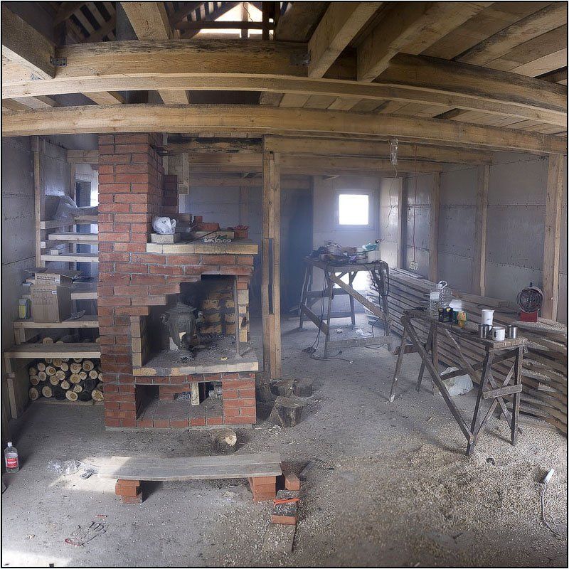 дон, весна, дом Чаепитие в недостроенном доме фото превью