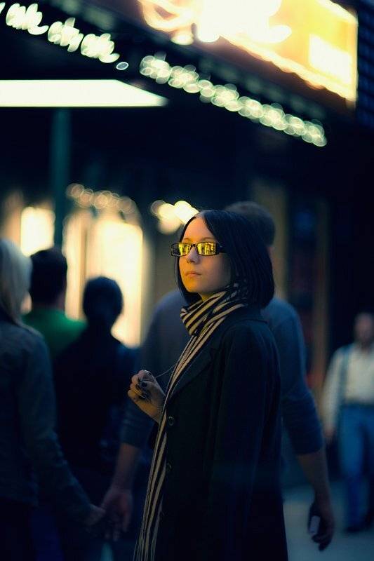 ночь, проспект, толпа, Александр Ёж