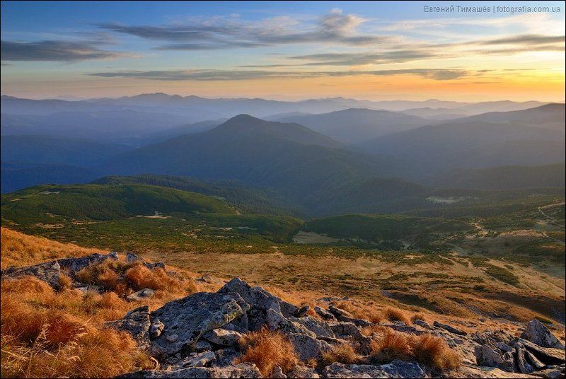 Закат с вершины Говерлы фото превью