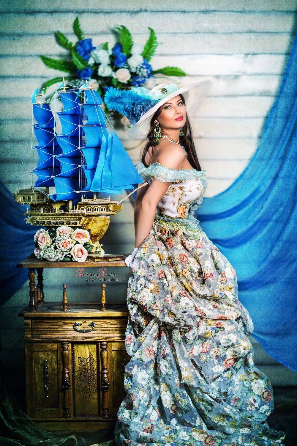 фотопроект, тематическая фотосессия, яхта, парусник, корабль, девушка, платье, SergeySavo