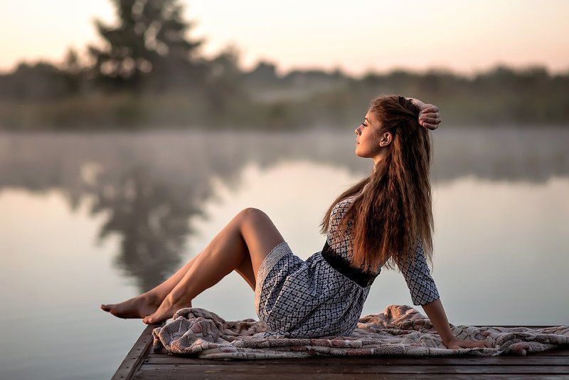 85мм, Вода, Девушка, Лавы, Лето, Рассвет, Река, Свет Ира(серия) фото превью