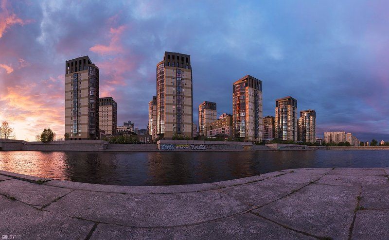 City, Embankment, Evening, River, Russia, Saint-petersburg, Sky, Spb, Sunset, Вечер, Город, Закат, Набережная, Небо, Петербург, Питер, Река, Россия, Спб Over the Basil\'s island фото превью