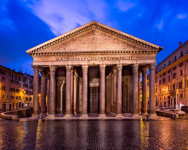 ancient, antique, archeology, architecture, blue, church, city, cityscape, cloud, column, culture, dawn, dome, electric, empire, europe, european, historic, history, illuminated, italia, italian, italy, landmark, latin, lights, monument, morning, night, o Pantheon in Rome фото превью