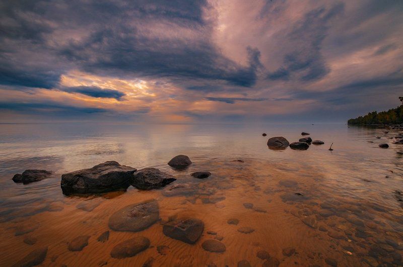 Онежское озеро, Рассвет Онего. Рассвет. фото превью