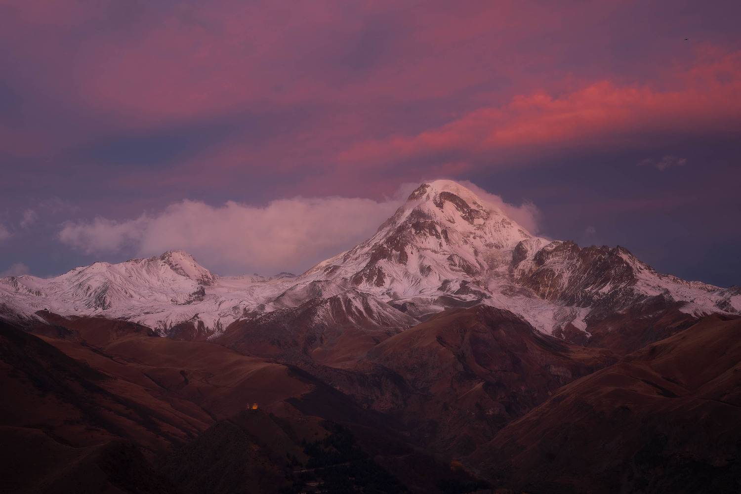 georgia, kazbegi, mountain, sunrise, outdoor, Алексей Вымятнин