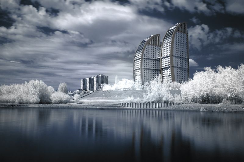 инфракрасная, волгоград, волжские паруса,  Инфракрасная фотография фото превью