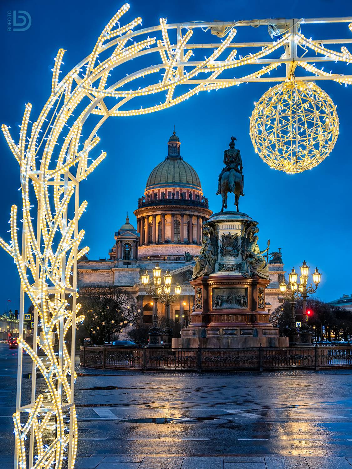 исаакий, площадь, новый год, украшения, Дмитрий Бакулин