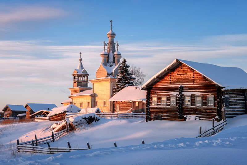 кимжа Зимний вечер в Кимже... фото превью