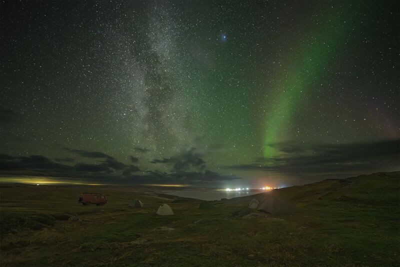 полуостроврыбачий, рыбачий, арктика, крайнийсевер, кола, кольскийполуостров, баренцевоморе, arctic, kola, murmansk, rybachypeninsula, kolapeninsula Ночные пейзажи полуострова Рыбачий фото превью
