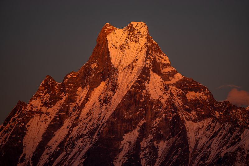 мачапучаре, гора, непал, гималаи, fishtail, рыбий хвост, nepal, mountain, himalaya, горы, закат, sunset Fishtail фото превью