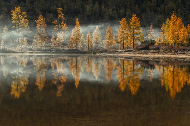 колыма,озеро невидимка,озеро джека лондона,осень,рассвет Колымское утро. фото превью