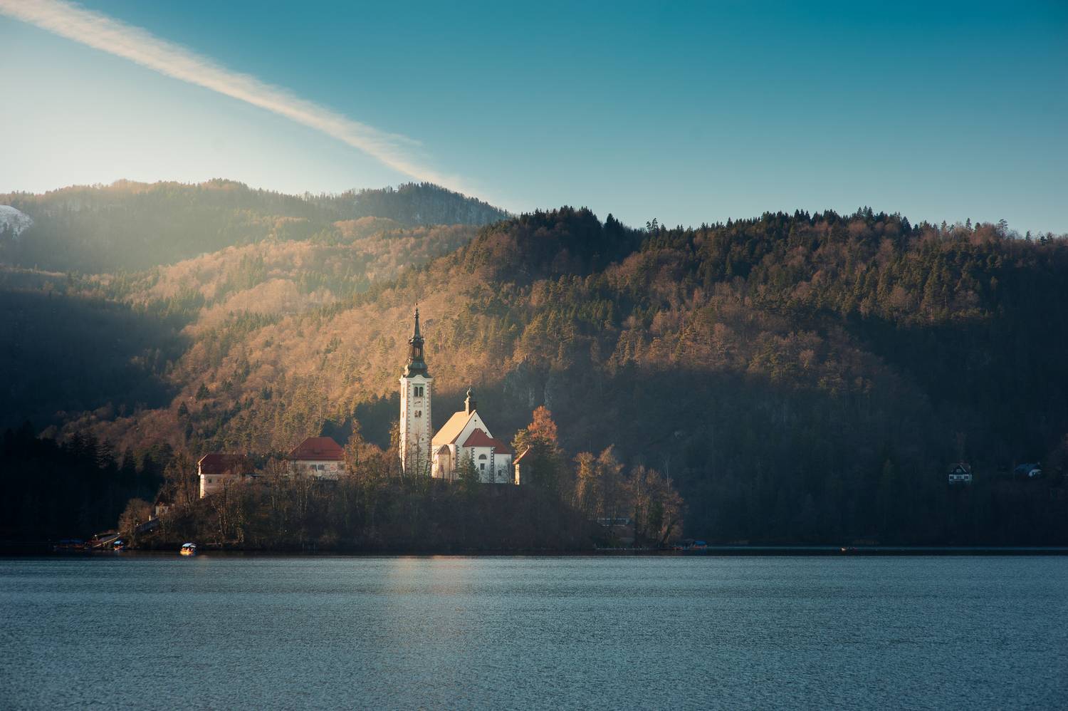 озеро, остров, церковь, вода, небо, свет, Andrei