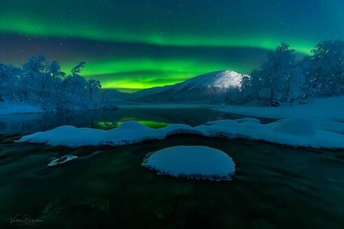Северное сияние в Хибинах