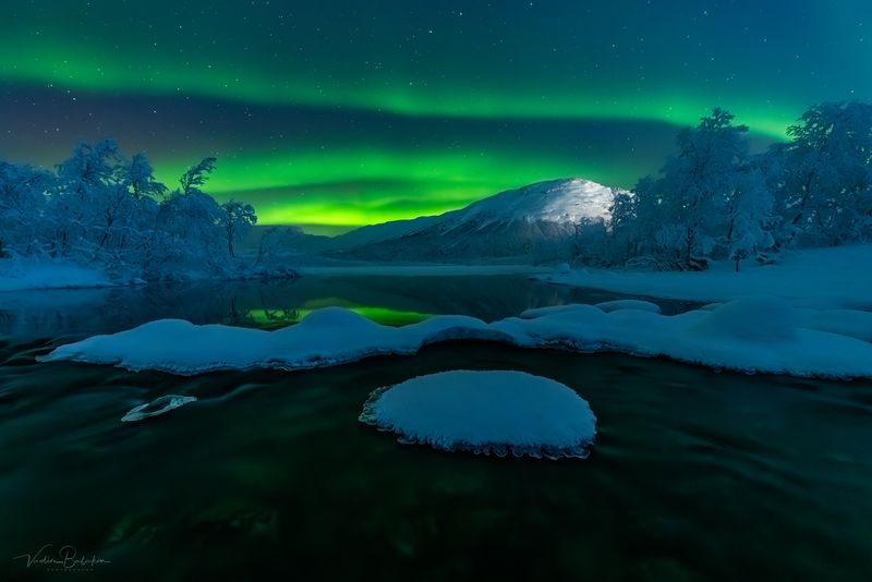 Северное сияние в Хибинах фото превью