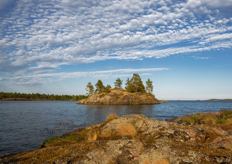 Ладога, Озеро , острова, небо, Ладога фото превью