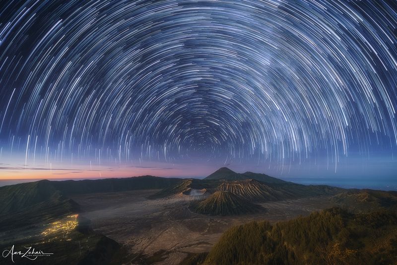 startrails Mount Bromo фото превью