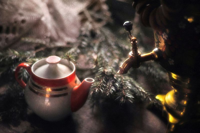 натюрморт, зима, настроение, чайник, самовар, ель, новогоднее, вечер, still life, winter dream В преддверии новогодней ночи фото превью