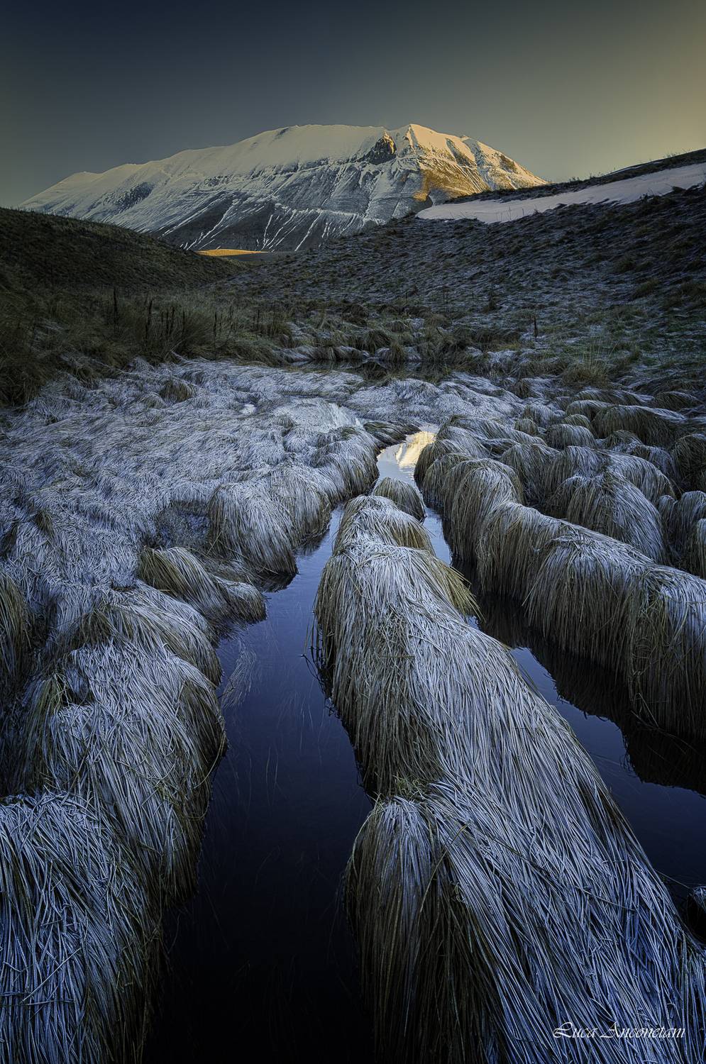 italy umbria cold winter ice snow nature landscape vettore, Anconetani Luca