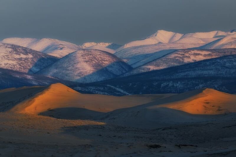 забайкальский_край чарские_пески чара пустыня закат чарская_пустыня Время длинных теней фото превью