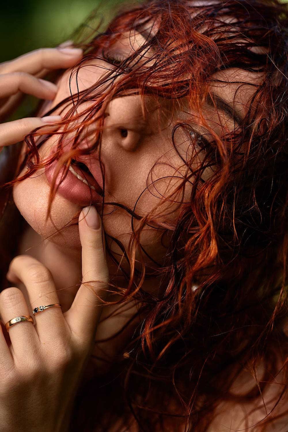 рыжая, redhead, портрет, portrait, глаза, eyes, губы, lips, желание, desire, Романовский Владимир