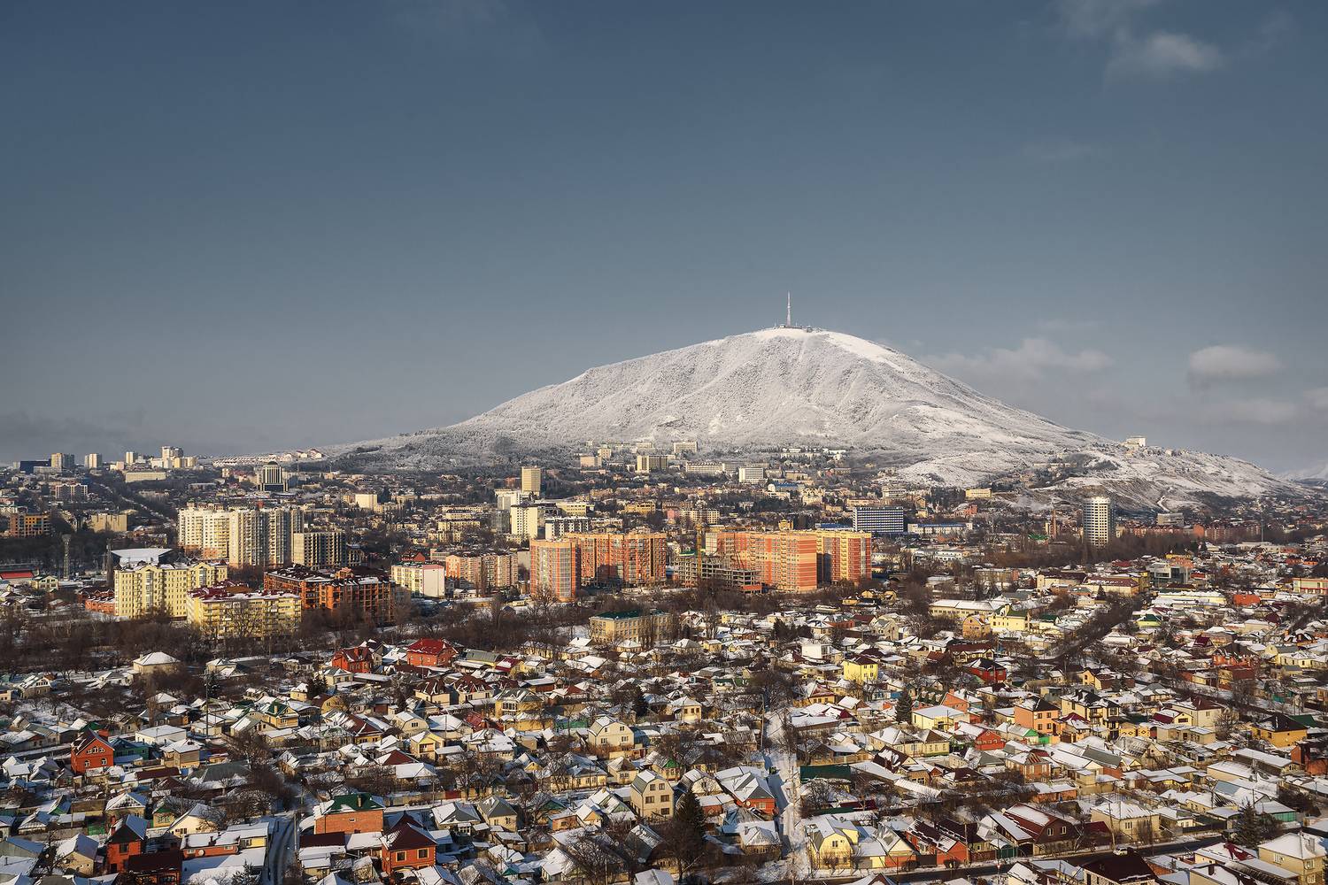 кавказ, кмв, кавказские минеральные воды, горы, зима, машук, пятигорск, город под горой, зимний город, Zakharov Armen