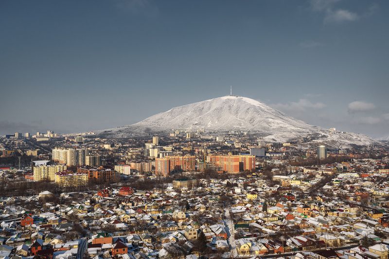 кавказ, кмв, кавказские минеральные воды, горы, зима, машук, пятигорск, город под горой, зимний город Город под горой фото превью