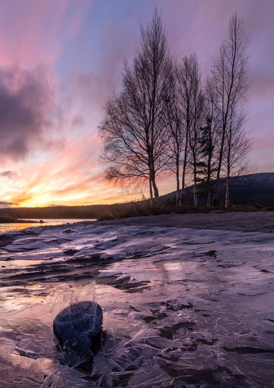 Россия, Кольский, лед, рассвет, russia, ice Рассвет на Кольском фото превью