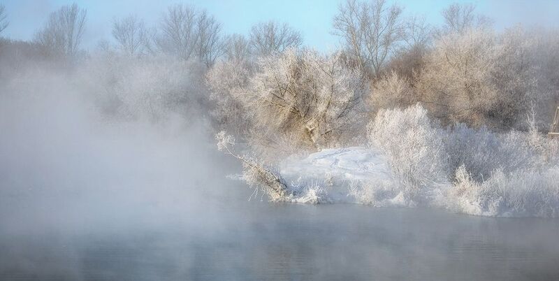 Зимняя река. фото превью