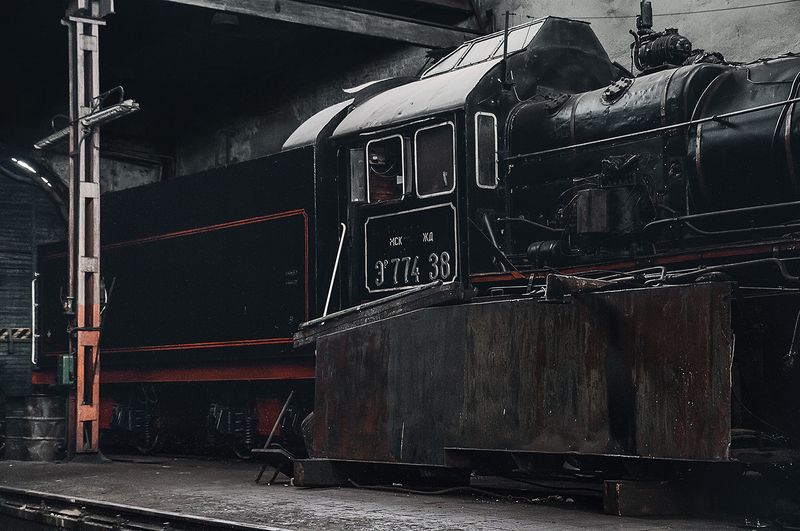 паровоз, эр 774-38, депо, тишина Тишина фото превью