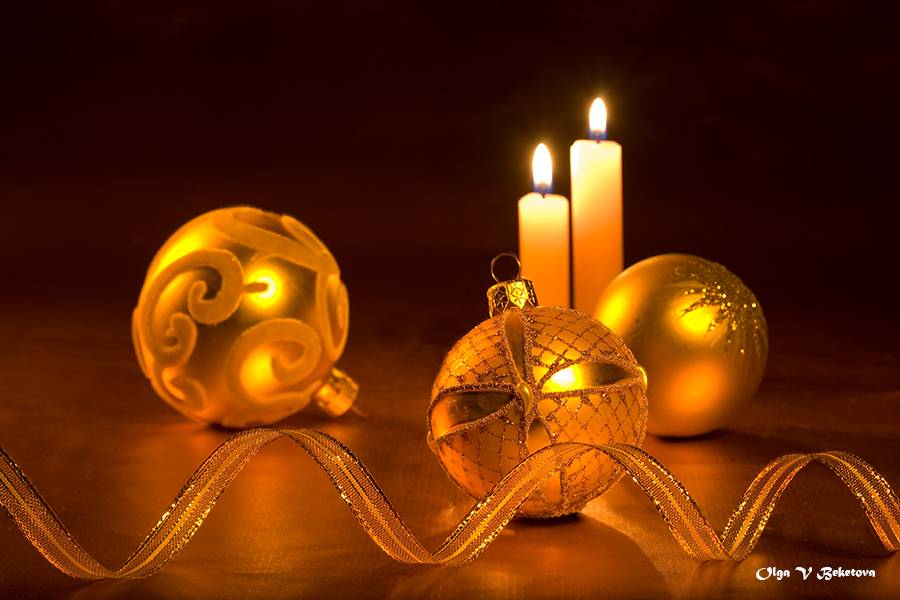 шарики, новый год, натюрморт, Бекетова Ольга