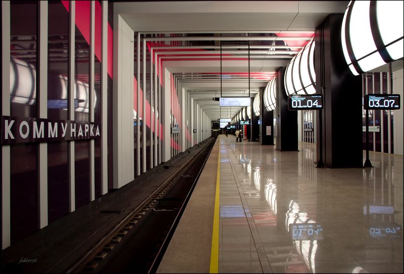 метро, москва, архитектура, транспорт, город, подземка станция метро Коммунарка фото превью