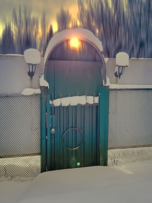 Зимняя калитка фото превью