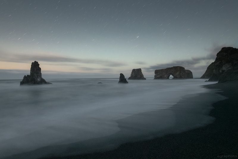 сахалин, дальний восток, россия, sakhalin, russia, far east, мыс птичий Сахалин - мыс Птичий ночью фото превью