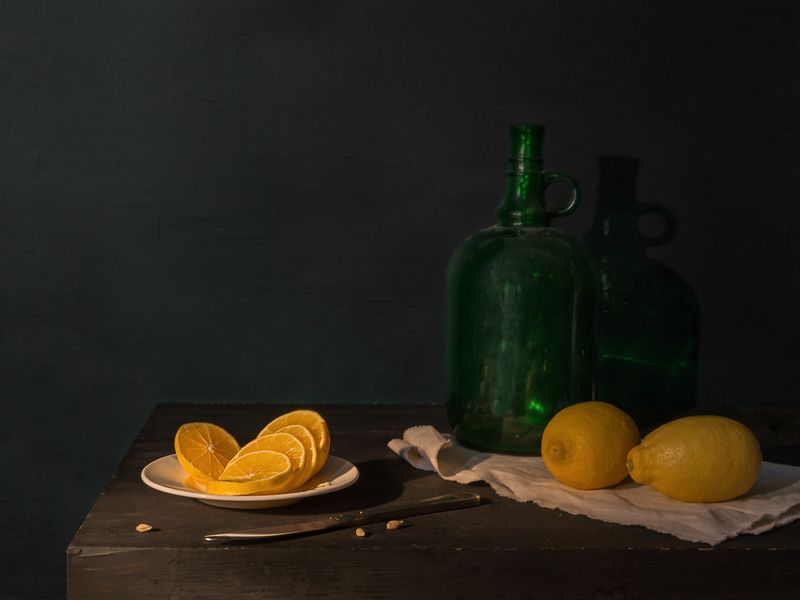 Натюрморт с лимоном фото превью