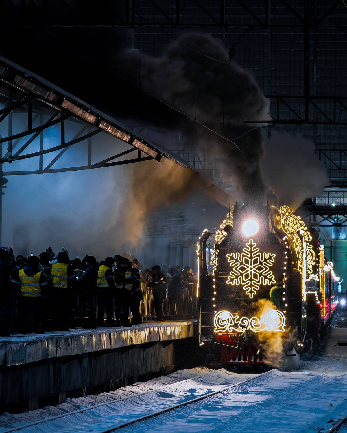 россия, москва, паровоз, поезд, зима, Махоткин Александр