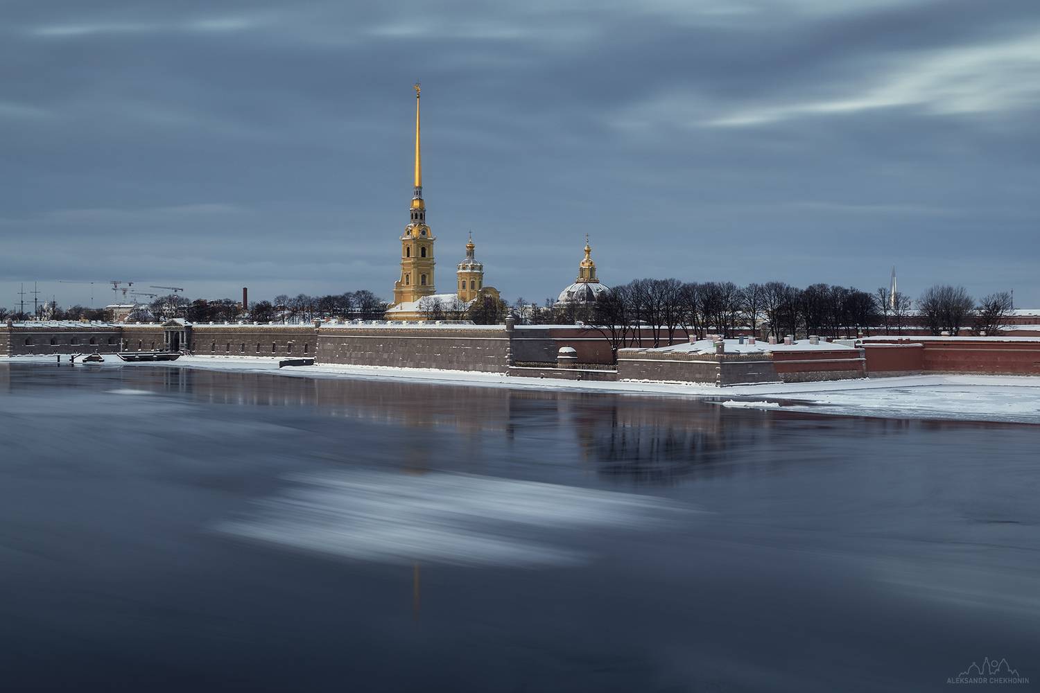Санкт-Петербург, Петропавловская крепость, ледоход, Чехонин Александр