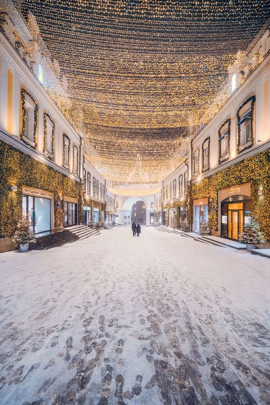 москва, зима, третьяковский проезд, новогодний город, новогодняя москва, moscow, winter, городской пейзаж Третьяковский проезд фото превью