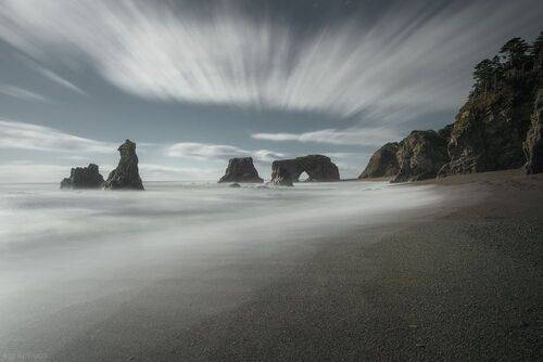 Сахалин - мыс Птичий ночью