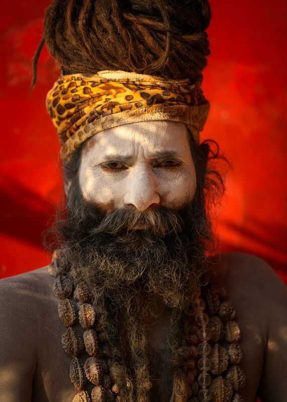 индия, стрит, india, varanasi, варанаси, портрет, сатху, мужчина  фото превью