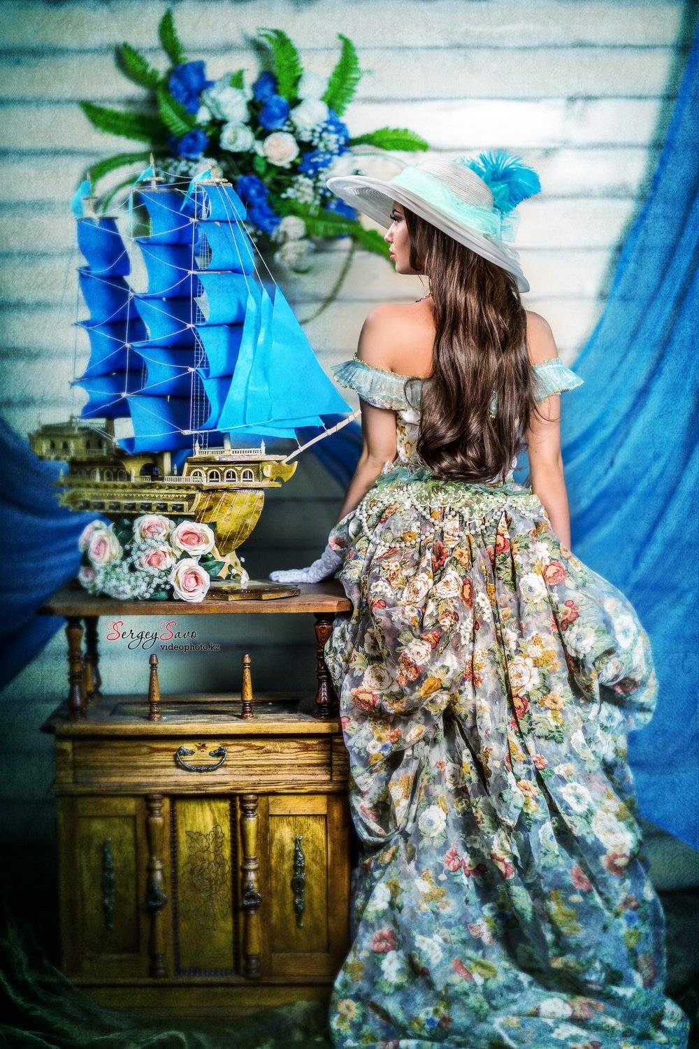 фотопроект, тематическая фотосессия, яхта, парусник, корабль, девушка, платье, SergeySavo