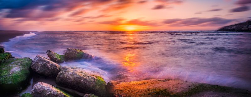 Beach, Beautiful, Clouds, Sea, Sky, Stones Lido beach(panorama) фото превью