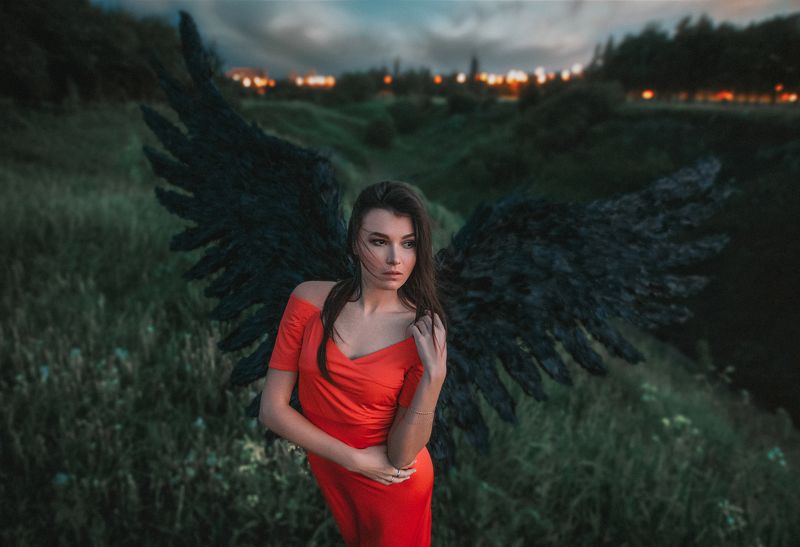 #portrait #beautiful #model #russia #moscow The wings of night фото превью