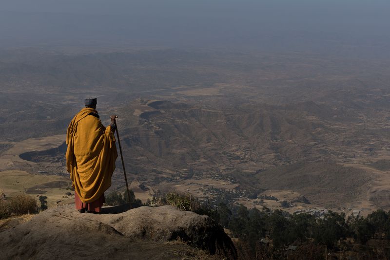 эфиопия, монах, монастырь, лалибела  фото превью