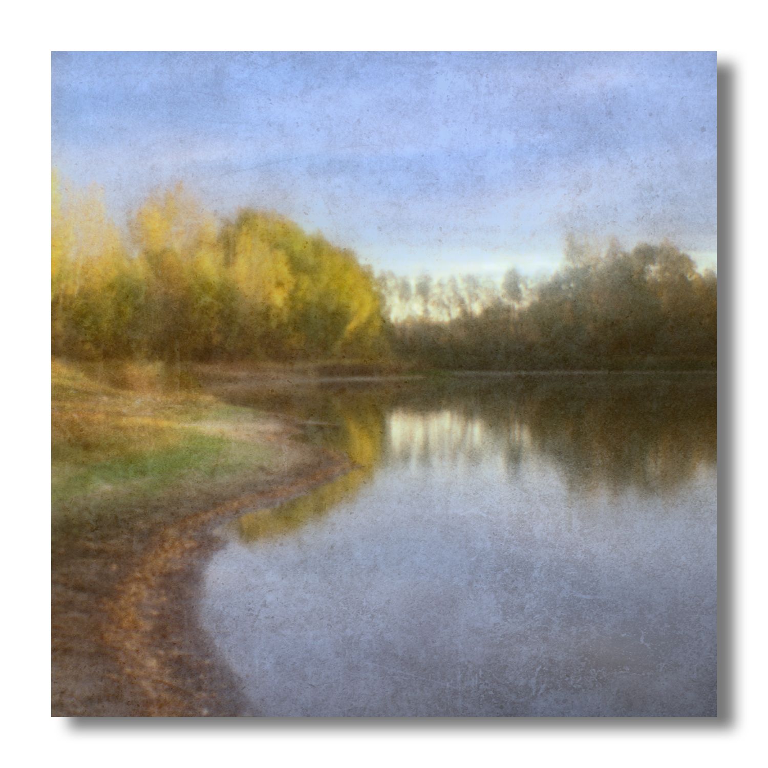 пикториализм, монокль, арт-фотография, художественная фотография, пикториальный пейзаж, пикториальная фотография Рассвет на озере фото превью