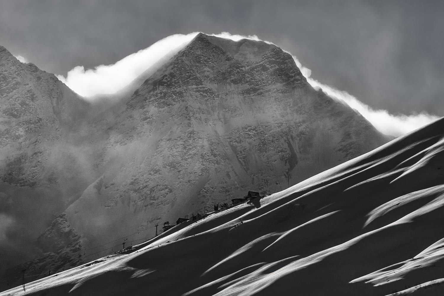 кавказ, горы, кабардино-балкария, кбр, приэльбрусье, чегет, терскол, зима в горах, горы зимой, черно-белое, Zakharov Armen