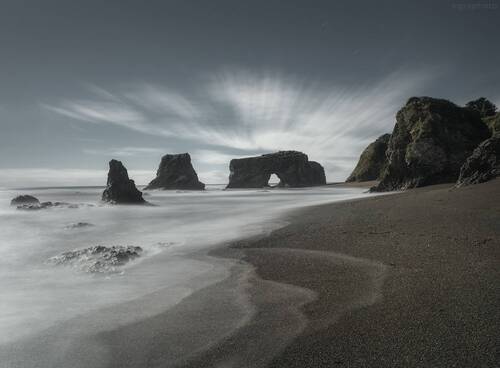 Сахалин - мыс Птичий ночью