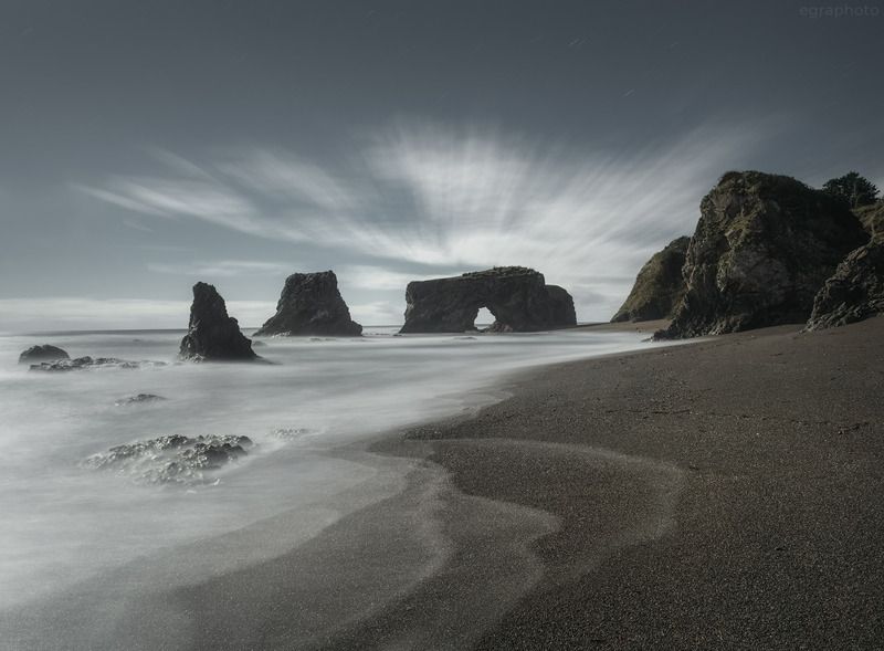сахалин, дальний восток, россия, sakhalin, russia, far east, мыс птичий Сахалин - мыс Птичий ночью фото превью