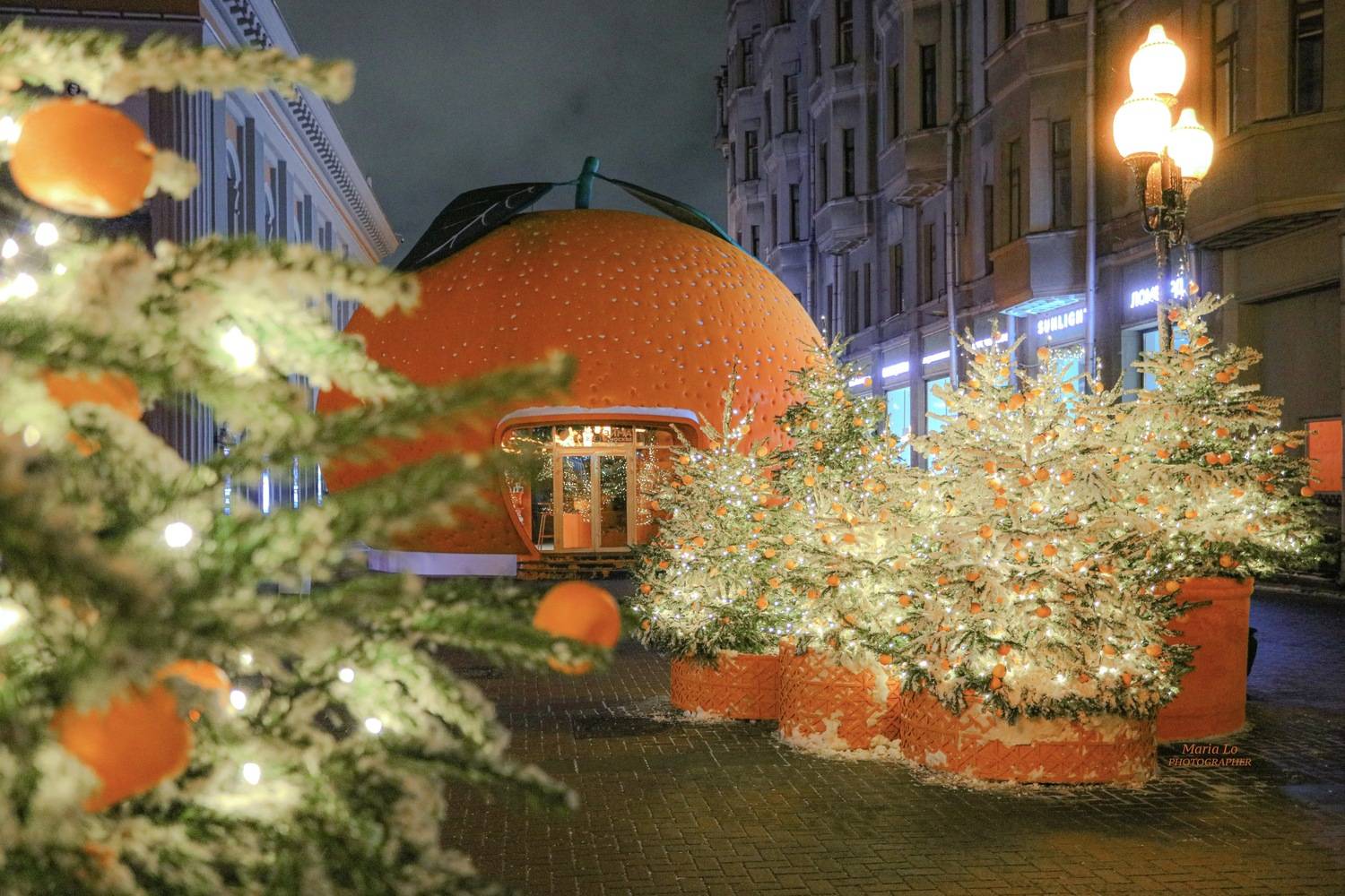 москва старыйарбат огнибольшогогорода зимняясказка сказкавгороде рождество проектзимавмоскве рождественскоенастроение мандарин снег, Maria Lo