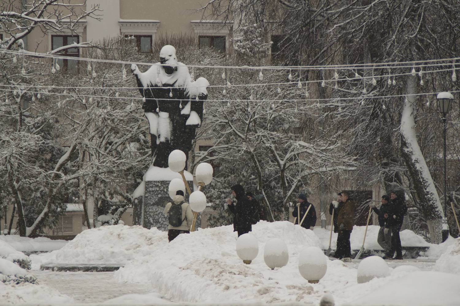 гомель, беларусь, зима, городской пейзаж, стрит, документальная фотография, памятник, Алексейчик Ольга